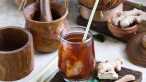 trà gừng đương nâu